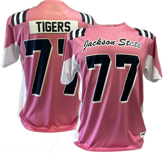 JACKSON STATE FOOTBALL FAUXJERSEY™️ TEE- PINK